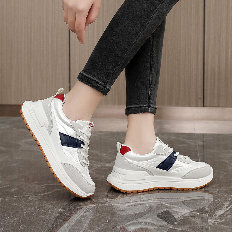 Damen modische und bequeme Sneakers mit stoßdämpfendem Laufprofil R&B