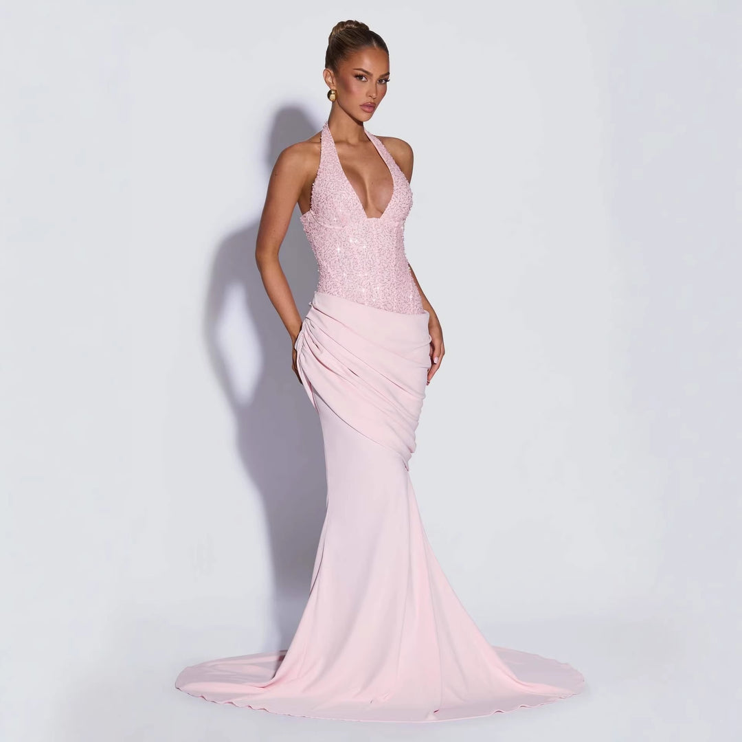 Damen Glänzendes Abendkleid mit figurbetontem Schnitt und schimmernden Pailletten R&B