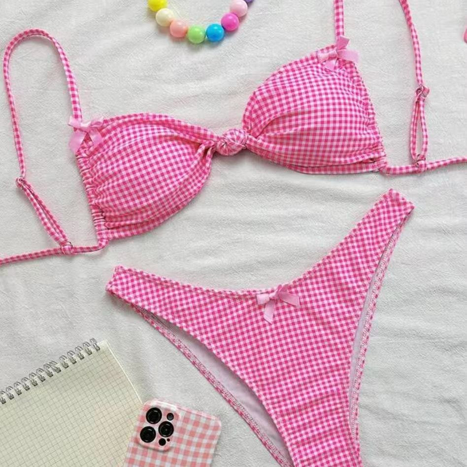 Damen Bikini-Set mit Rüschendetails und verstellbaren Trägern R&B