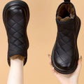 Damen gefütterte Winterstiefeletten mit modischem Kunstfell und rutschfester Sohle R&B