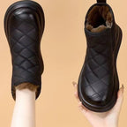 Damen gefütterte Winterstiefeletten mit modischem Kunstfell und rutschfester Sohle R&B