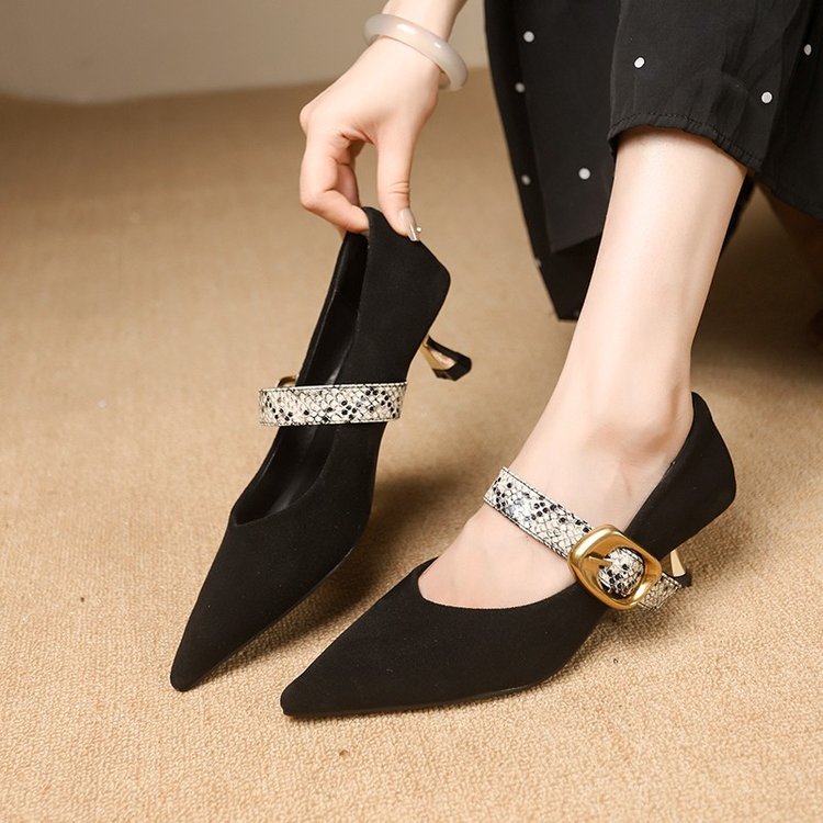 Damen elegante Slingback-Pumps mit Glitzer-Riemen R&B