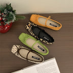 Damen elegante Ballerinas mit floralem Muster und zierlichen Riemen R&B