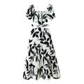 Damen Maxikleid mit floralem Cut-Out und Rüschendetails R&B
