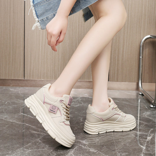Damen modische Plateau Sneakers mit gepolsterter Sohle und ergonomischer Dämpfung R&B