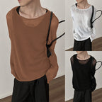 Damen nan locker fallendes Langarm-Feinstrickshirt mit feinem Rippenmuster und Rundhalsausschnitt R&B