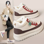 Damen warme und bequeme Sneakers mit flauschigem Innenfutter R&B