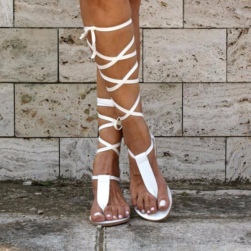 Damen Gladiatorensandalen mit elegantem Schnürdesign R&B