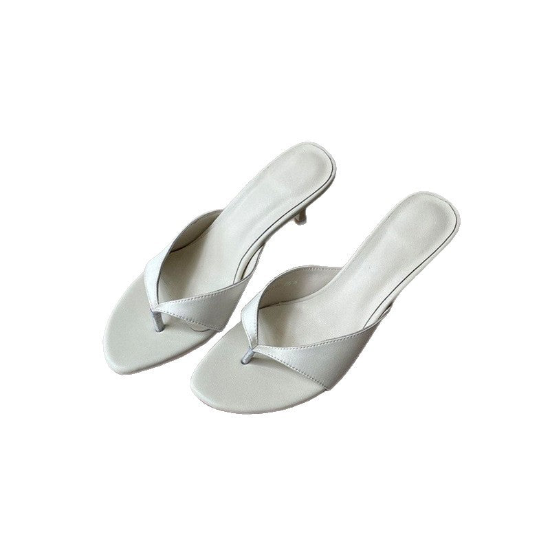Damen elegante Zehentrenner mit feinem Absatz R&B