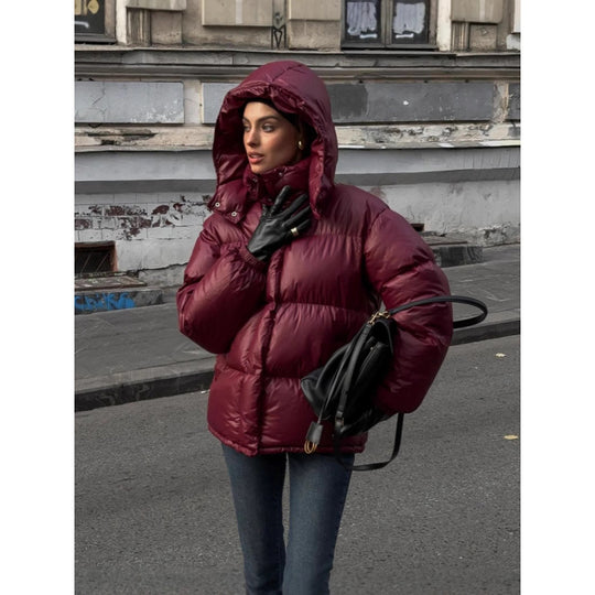 Damen Steppjacke mit glänzender Oberflächenstruktur R&B