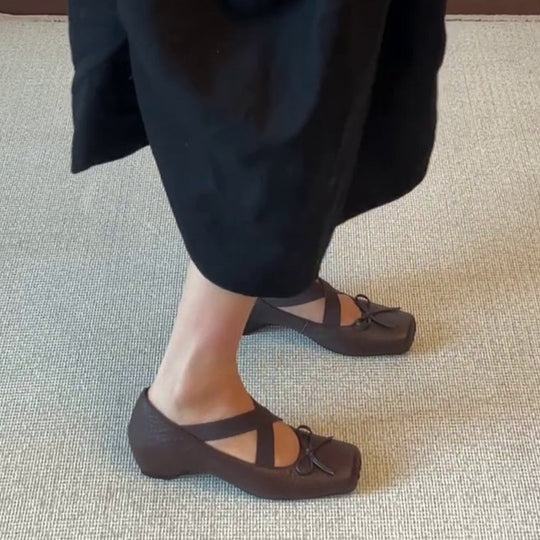 Damen Ballerinas mit elegantem Kreuzriemen und komfortabler Innensohle R&B