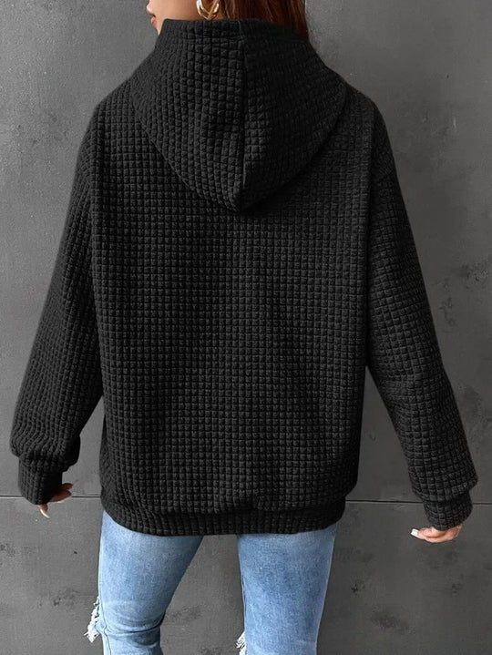 Damen Kapuzensweatshirt mit strukturiertem Design R&B