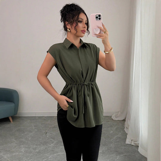 Damen lässige Bluse mit tailliertem Schnitt R&B