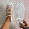 Damen Komfortable Strandpantoletten mit glitzerndem Netzdesign R&B