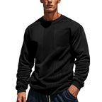 Herren stylisches Sweatshirt mit innovativer Textur und praktischer Brusttasche R&B
