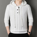 Herren Kapuzenpullover mit strukturierter Strickoptik