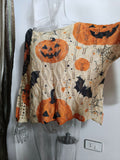 Damen Strickoberteil mit Halloween-Motiv R&B