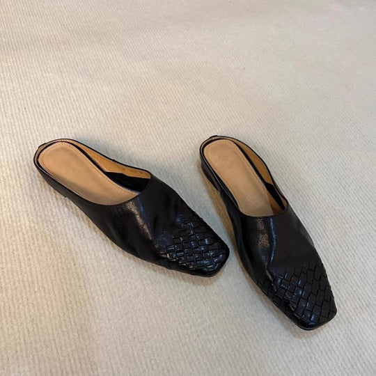 Damen Mules mit geflochtenem Design und bequemer Sohle R&B