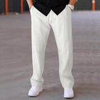 Herren elegante Freizeithose mit strukturiertem Design und elastischem Bund R&B