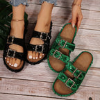 Damen Komfortable Clogs mit doppeltem Klettverschluss und modischem Design R&B