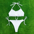 Damen Triangel-Bikini mit Rüschen und verstellbaren Trägern R&B
