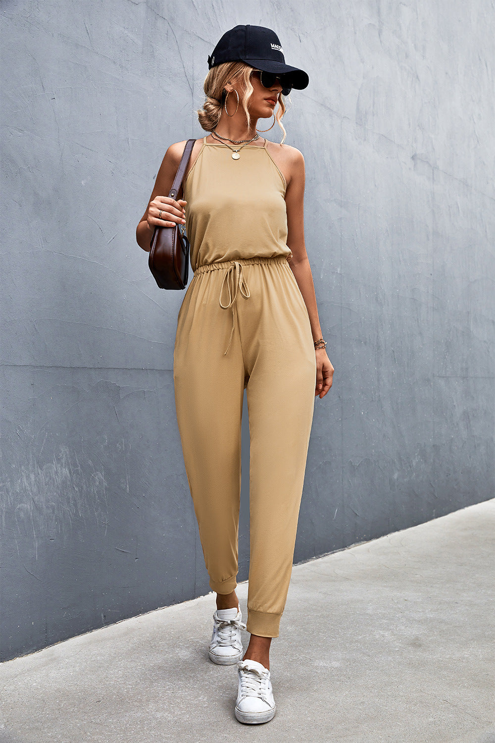 Damen Jumpsuit mit verstellbarem Taillenzug und luftiger Passform R&B