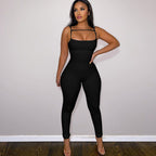 Damen Langärmeliger Jumpsuit mit schmalem Schnitt R&B