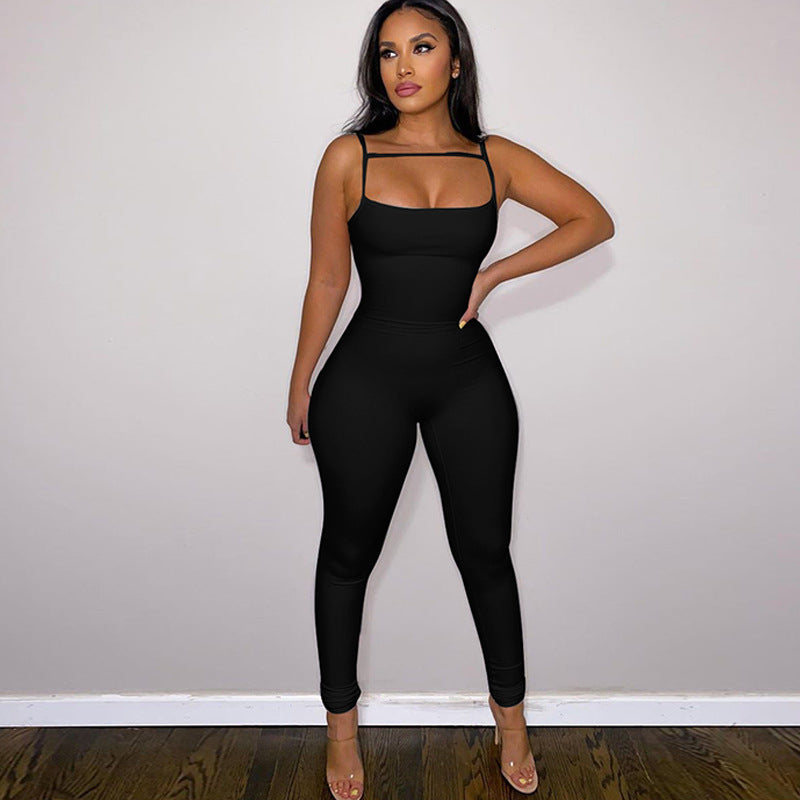 Damen Langärmeliger Jumpsuit mit schmalem Schnitt R&B