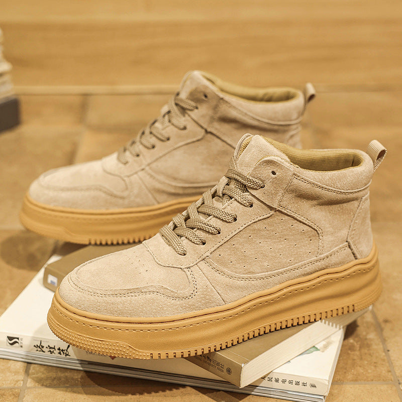Damen Modische High-Top Sneakers mit dicker Sohle und bequemer Innenpolsterung R&B