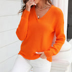 R&B | Damen Strickpullover mit V-Ausschnitt In Lockerer Passform