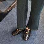 Damen Elegante Mokassins mit modischem Riemen und komfortabler Innensohle R&B