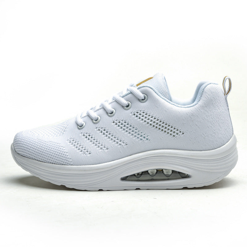 Damen nan atmungsaktiver Strick-Gehkomfort-Sneaker mit integrierter Luftfederung und ergonomischer Rockersohle R&B