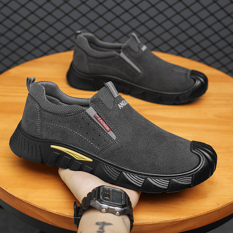 Herren Atmungsaktive Slip-On Freizeitschuhe mit robustem Profil R&B