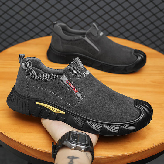 Herren Atmungsaktive Slip-On Freizeitschuhe mit robustem Profil R&B