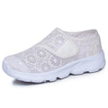 Damen Elegante und dekorative Slip-On Schuhe mit zusätzlichem Klettverschluss