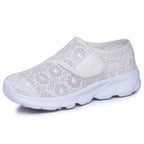 Damen Elegante und dekorative Slip-On Schuhe mit zusätzlichem Klettverschluss