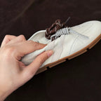 Damen Sportliche Lederfreizeitschuhe mit flexiblem Schnürsystem R&B