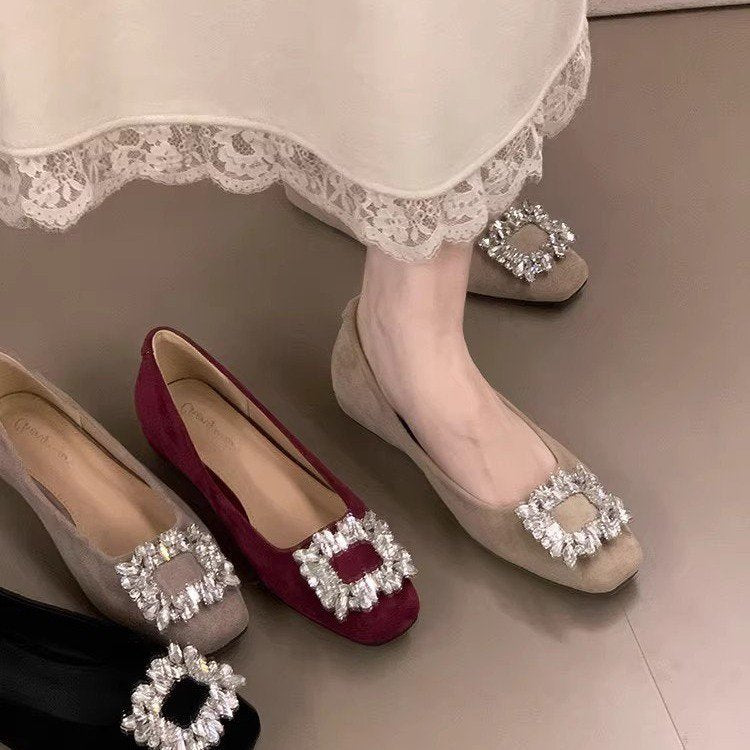 Damen Ballerinas mit funkelndem Schmuckdetail und bequemer Sohle R&B