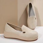 Damen bequeme Slip-On Sneakers mit anatomischem Fußbett und texturiertem Obermaterial R&B