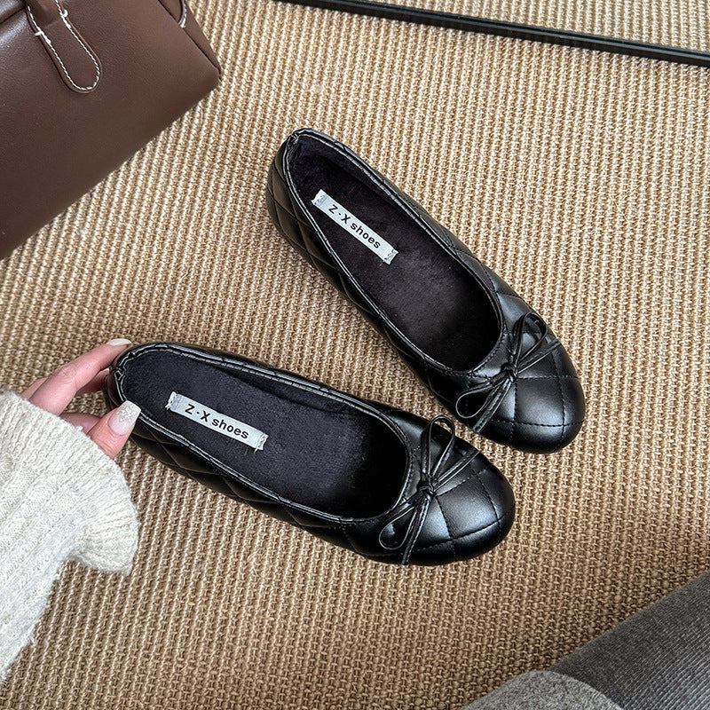 Damen Ballerinas mit modischem Riemen und eleganter Steppoptik R&B