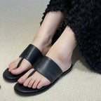 Damen Zehentrenner-Sandalen mit breitem Riemen und ergonomischem Fußbett R&B