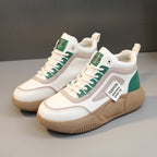 Damen Modische High-Top Sneakers mit atmungsaktiver Struktur und dämpfender Sohle R&B