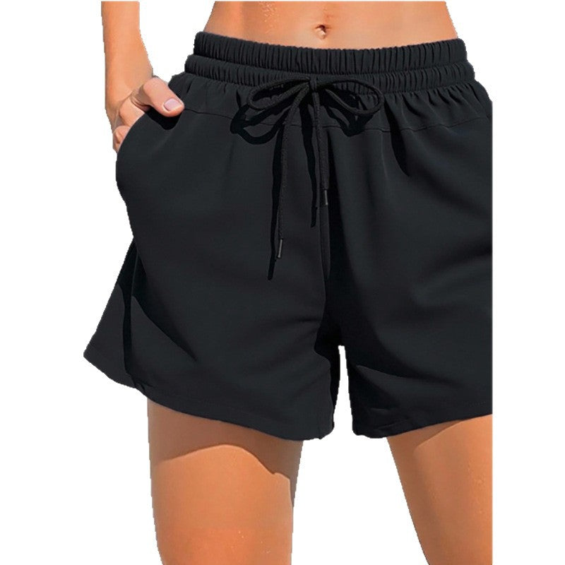 Damen Sportliche Badeshorts mit elastischem Bund und praktischen Taschen R&B