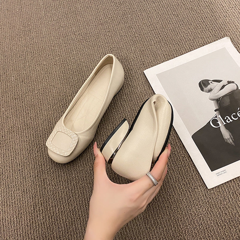 Damen Ballerinas mit modischem Schnallen-Design