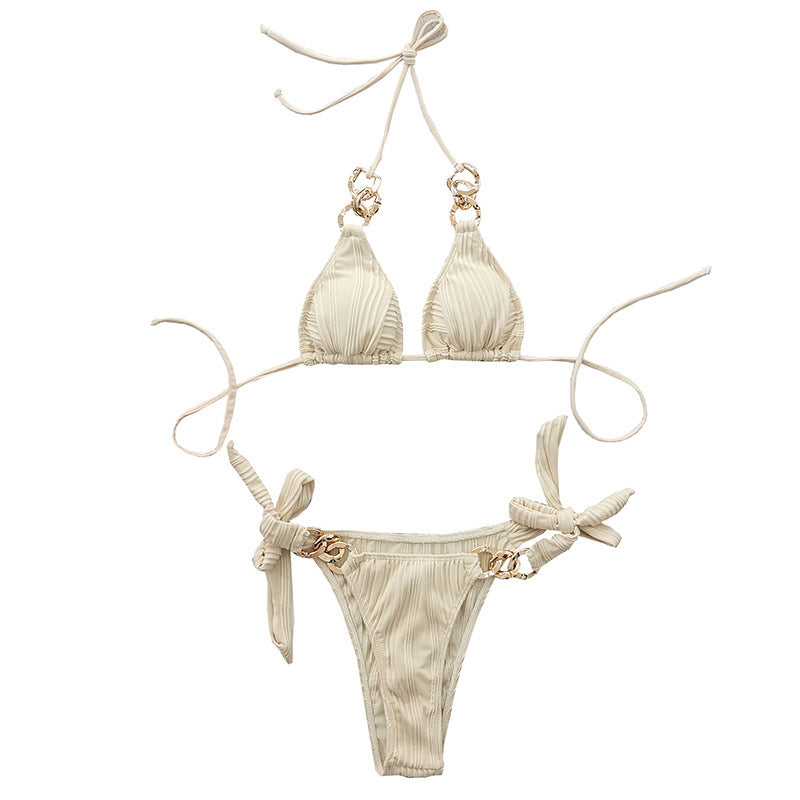 Damen Triangel-Bikini mit Kettenakzenten R&B