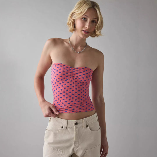 Damen Bandeau-Top mit raffinierten Streifen R&B