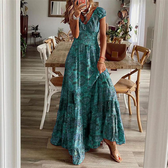 Damen Maxikleid mit raffiniertem Schnitt und verspieltem Volant R&B