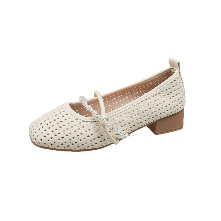 Damen Komfortable Ballerinas mit feinem Riemen und zierlichem Schmuckdetail R&B