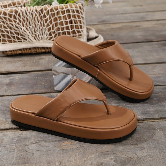 Damen komfortable Zehentrenner Sandalen R&B