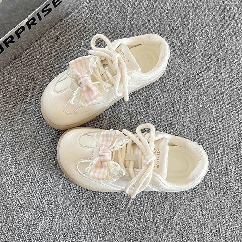 Damen Sportliche Sneakers mit verspielten Rüschen R&B